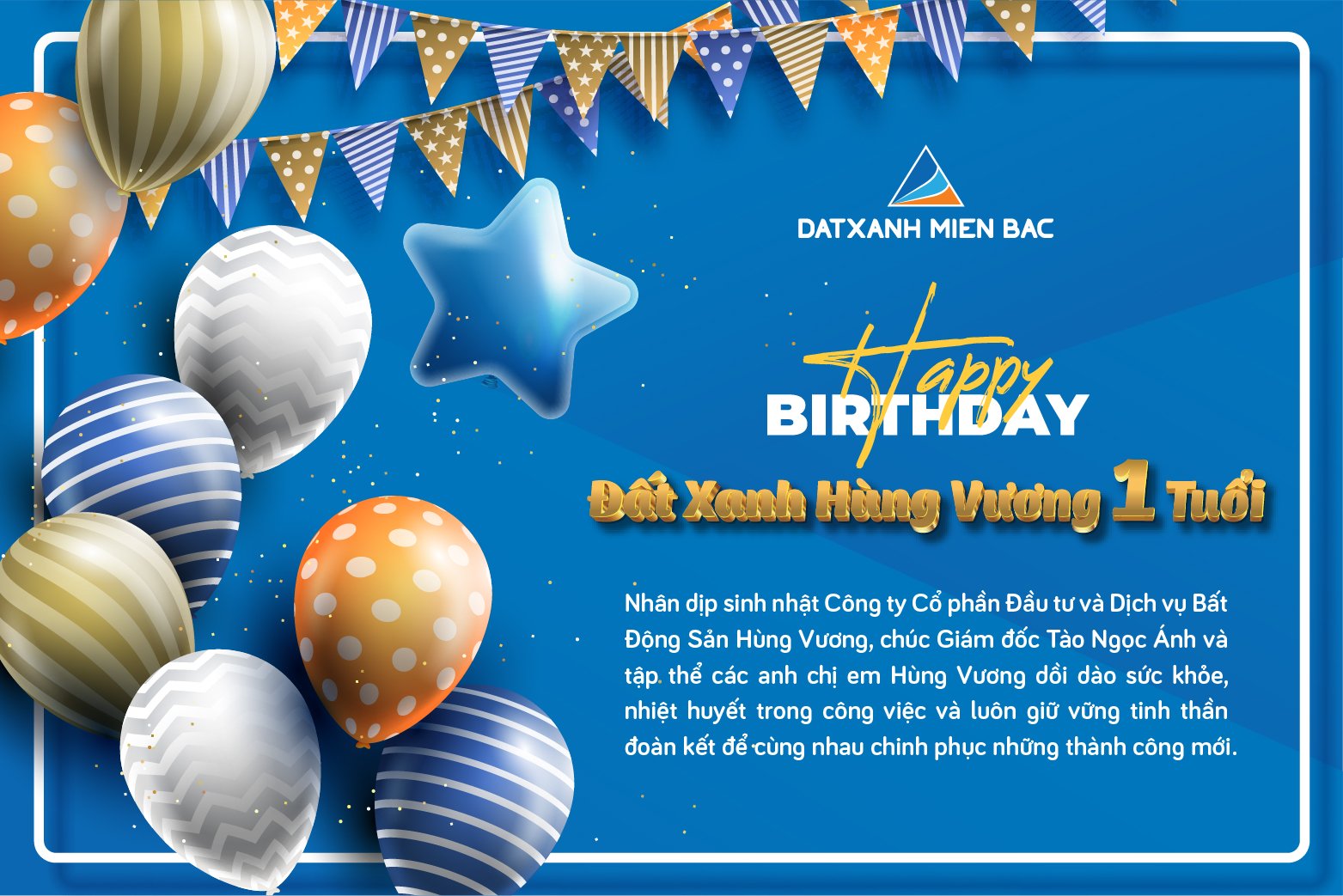 Chúc mừng sinh nhật Bất động sản Hùng Vương tròn 1 tuổi