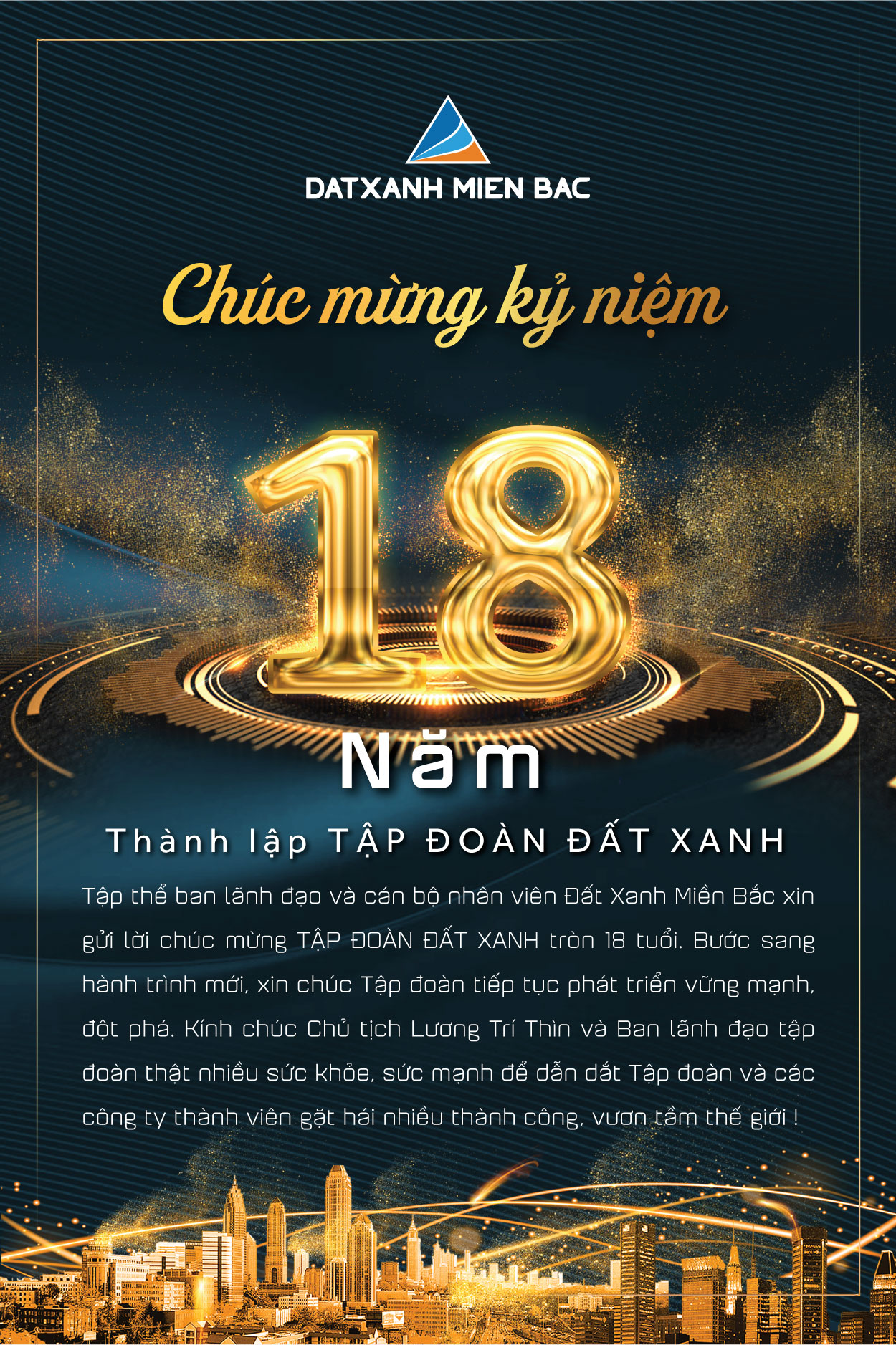 Kỷ niệm 18 năm thành lập Tập đoàn Đất Xanh (13/11/2003 – 13/11/2021) – Mốc son vươn tầm cao mới 