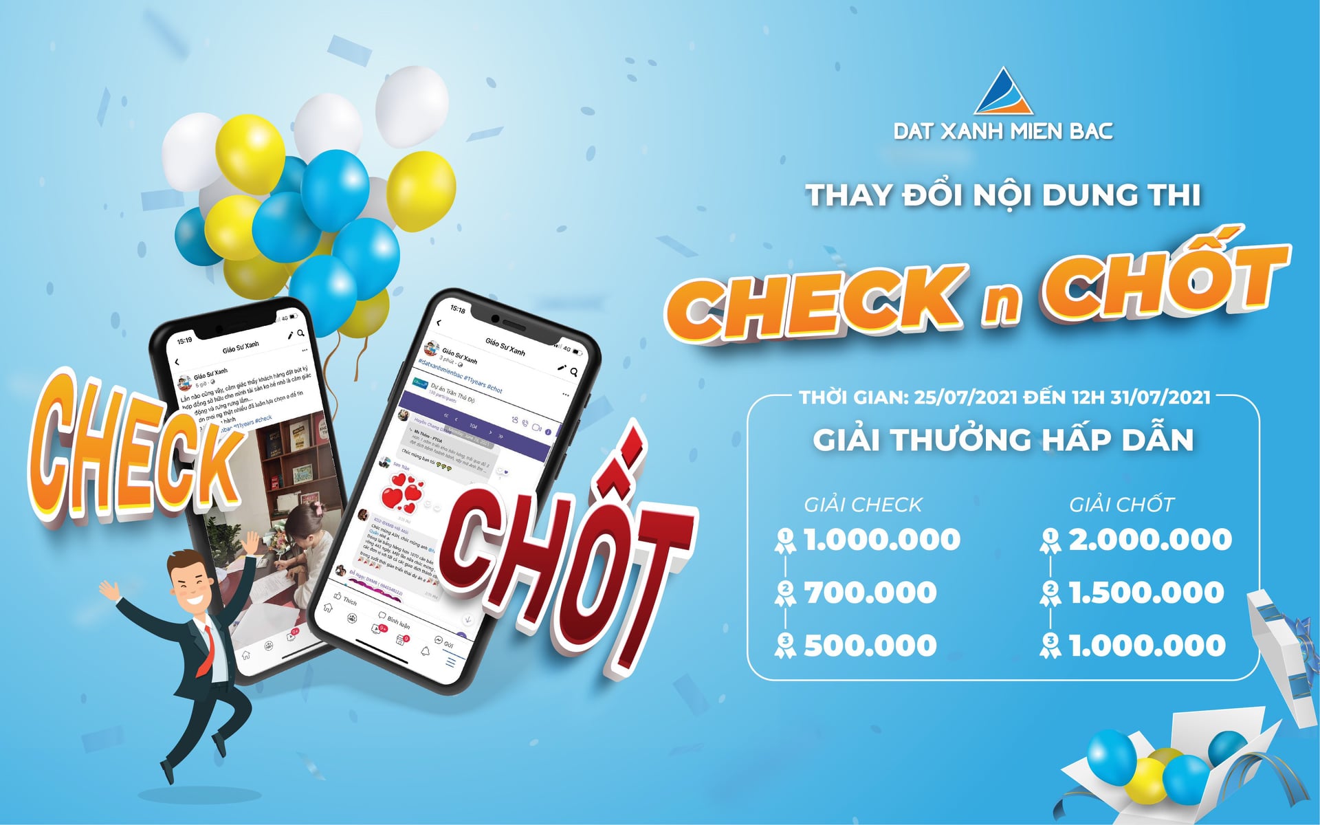 Thông báo thay đổi nội dung thi Check n Chốt