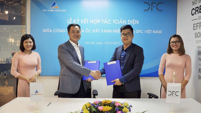 Lễ ký kết đối tác chiến lược giữa DFC Việt Nam & Đất Xanh Miền Bắc